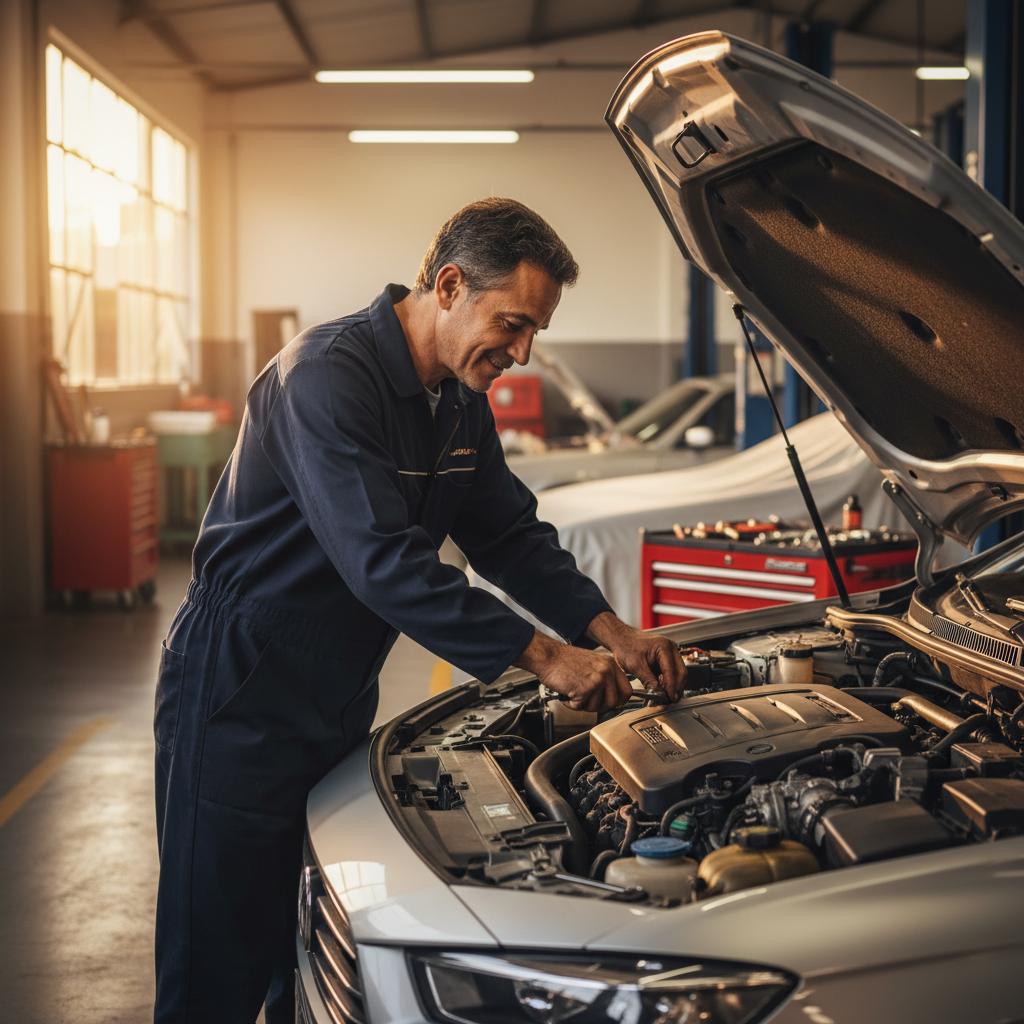 Eu, Beto Silva, conferindo os detalhes técnicos que garantem a longevidade dos carros aqui na oficina em Sorocaba.