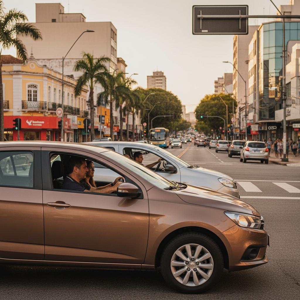 Testando a dinâmica de condução pelas avenidas de Sorocaba.